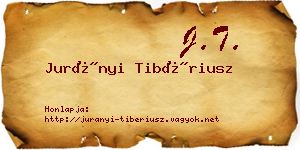 Jurányi Tibériusz névjegykártya